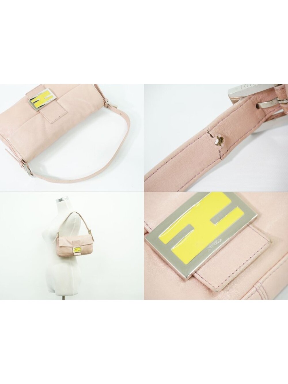 Fendi Mamma Bucket Shoulder Bag Leather Pink - Picture 6 of 9